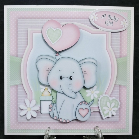 Ella With Heart Balloon Pink Baby Girl Mini Kit by Suzi Cooper