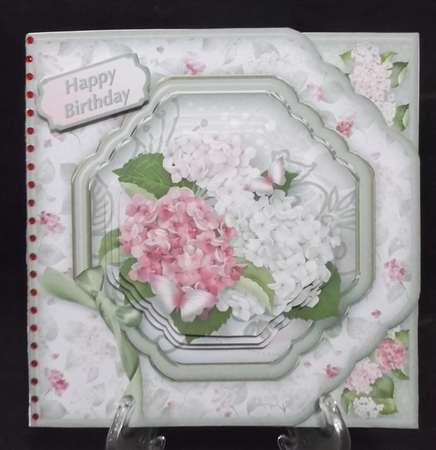 Hydrangea Posy - Cut Corners Card Mini Kit by Suzi Cooper