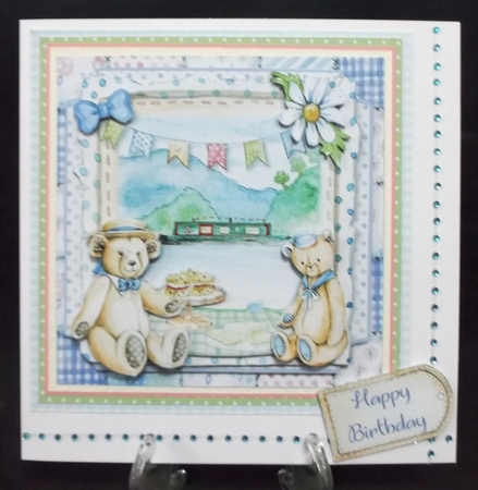 If You Go Down to the Woods Today 2  6x6 Layered Card Front, Insert & Envelope. by Suzi Cooper