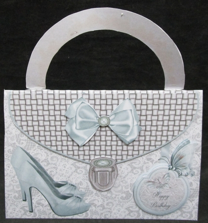 Lace Handbag with shoes - Shaped Card Mini Kit by Suzi Cooper