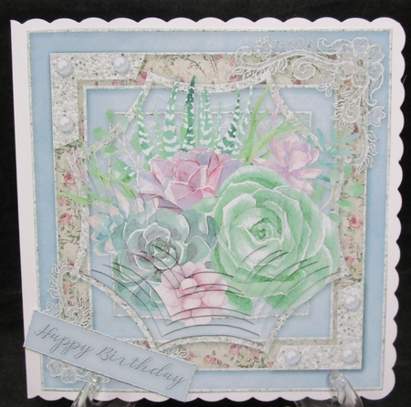 Happy Birthday thank you with love pyramid by Suzi Cooper