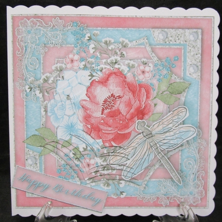 Happy Birthday thank you with love pyramid by Suzi Cooper