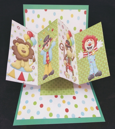 BIG TOP CIRCUS TWIST & POP BIRTHDAY CARD by Suzi Cooper