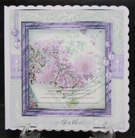 Happy Birthday thank you with love pyramid mini kit with lilac  by Suzi Cooper