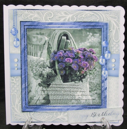 Happy Birthday thank you with love pyramid mini kit with lilac  by Suzi Cooper