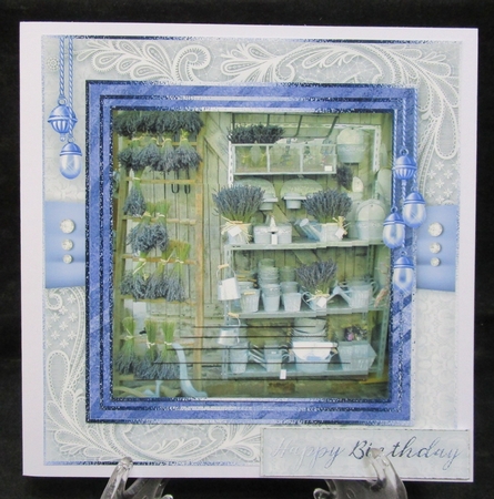 Happy Birthday thank you with love pyramid mini kit with lilac  by Suzi Cooper