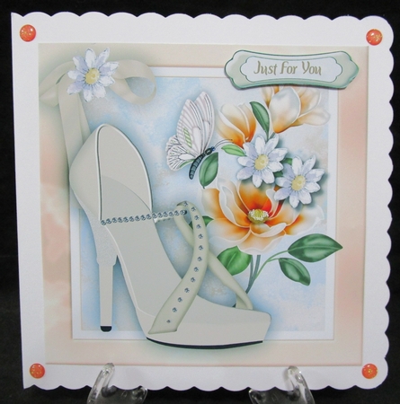 4, Card Front  and 4 Insert , Beautiful Shoes and Magnolias  by Suzi Cooper