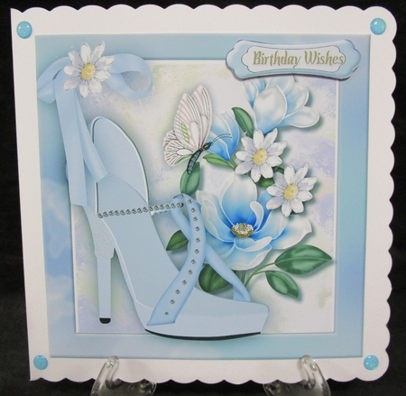 4, Card Front  and 4 Insert , Beautiful Shoes and Magnolias  by Suzi Cooper