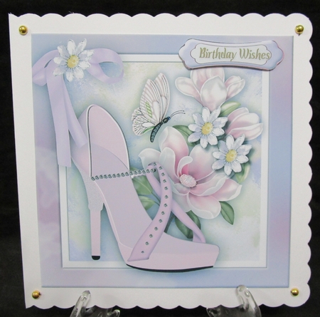 4, Card Front  and 4 Insert , Beautiful Shoes and Magnolias  by Suzi Cooper