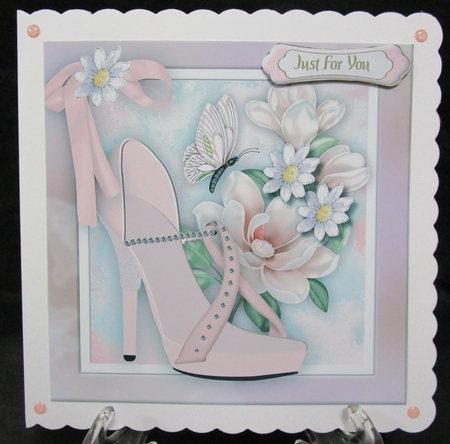 4, Card Front  and 4 Insert , Beautiful Shoes and Magnolias  by Suzi Cooper