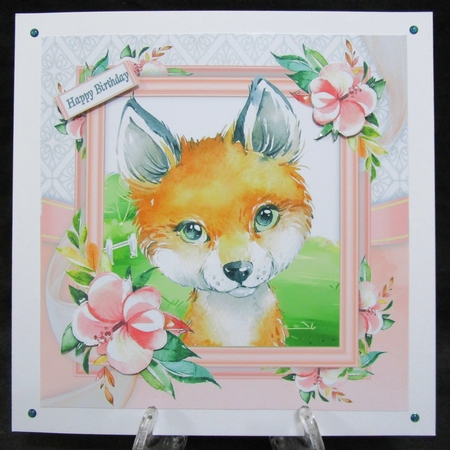 Beautiful Water Colour Fox 8x8  by Suzi Cooper