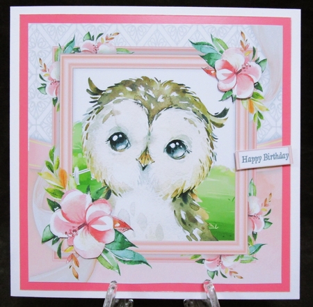 Beautiful Water Colour Owl 8x8  by Suzi Cooper
