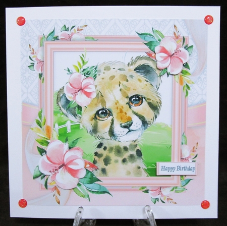 Beautiful Water Colour Cheetah 8x8  by Suzi Cooper