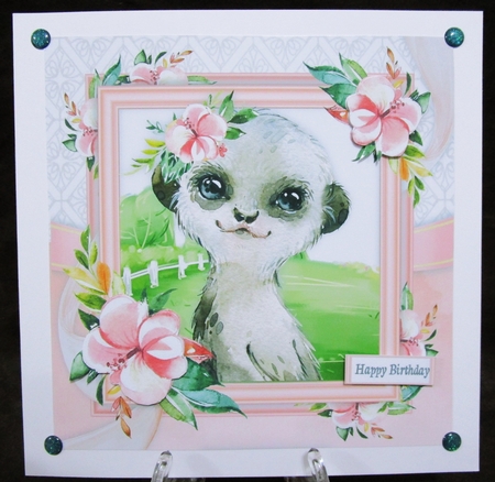 Beautiful Water Colour Meerkat 8x8  by Suzi Cooper