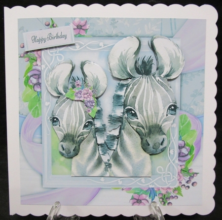 Beautiful Pair Of Zebras 8x8 Mini Kit by Suzi Cooper