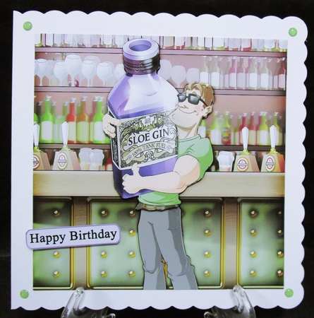 Sloe Gin Dude 8x8 Quick Card by Suzi Cooper