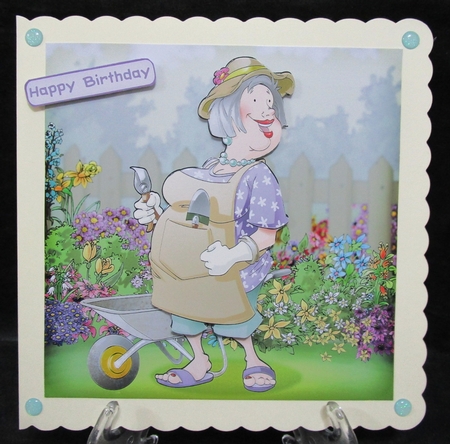 Gardening Dudess 2 8x8 Quick Card by Suzi Cooper