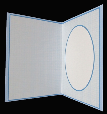 Shades Of Blue Check Insert, With Border by Suzi Cooper