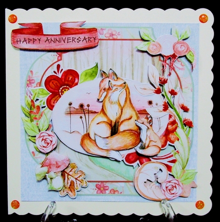 Foxy Family 7x7 Card Front & Insert Mini Kit by Suzi Cooper