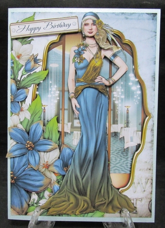 Art Deco Lady Sophia 4 Sheet Mini Kit Blue by Suzi Cooper