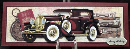 Old Timers Vintage Car Large DL Card 5 (multi-use) by Suzi Cooper