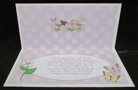 Flowers and Butterflies ANGELA dl insert by Suzi Cooper