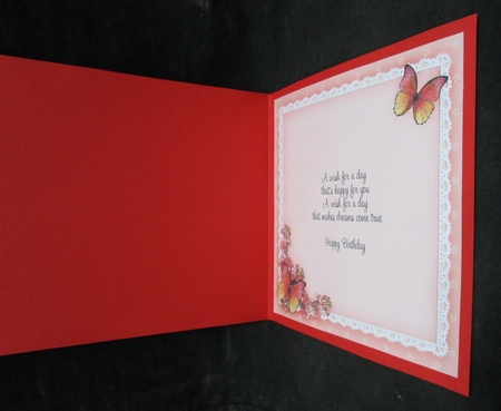 8x8 A Touch of Elegance Flowers Pearls Lace & Butterflies matching insert by Suzi Cooper