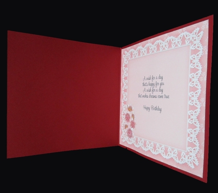 8x8 A Touch of Elegance Flowers Pearls Lace & Butterflies matching insert by Suzi Cooper