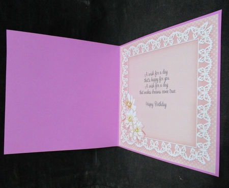 8x8 A Touch of Elegance Flowers Pearls Lace & Butterflies matching insert by Suzi Cooper