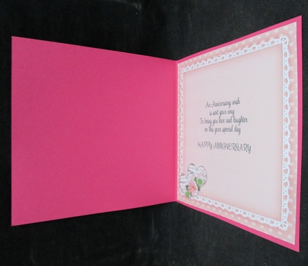 8x8 A Touch of Elegance Love Hearts matching insert by Suzi Cooper