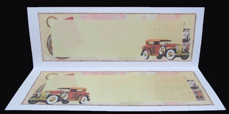 Old Timers Vintage Car Large DL insert 1 (multi-use) by Suzi Cooper