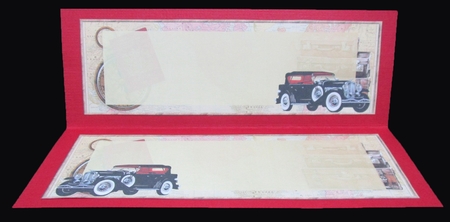 Old Timers Vintage Car Large DL insert 4 (multi-use) by Suzi Cooper