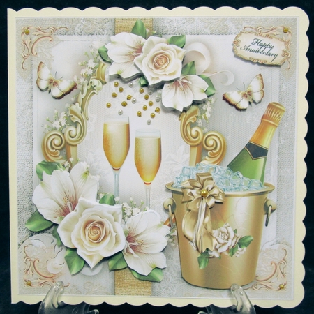 Wedding Anniversary Champagne Card Mini Kit by Suzi Cooper