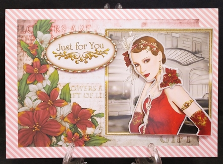 Sophia Floral Spray Paper Red by Suzi Cooper