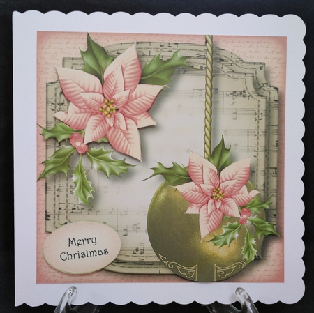 Golden Christmas Bauble - Pale Pink by Suzi Cooper