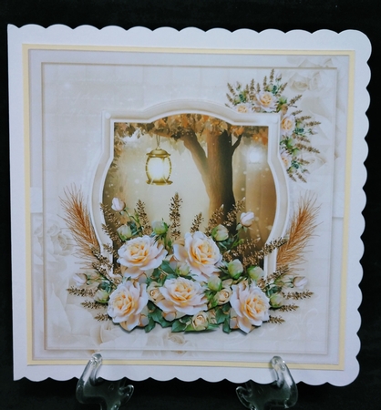 Creamy Roses Tranquil Flower Scene Mini Kit  by Suzi Cooper
