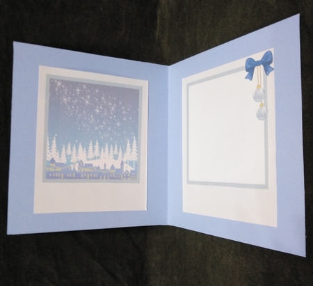 Merry Christmas Topper Town Scene in the Snow Insert by Suzi Cooper