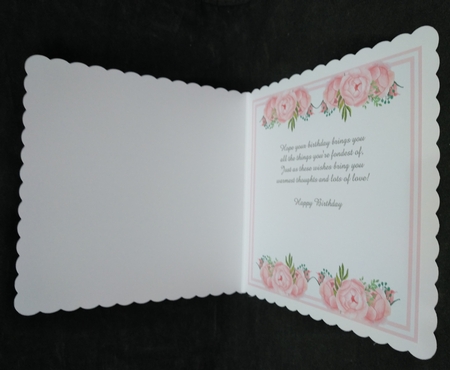 7 x 7 Birthday Inserts - Set 1 - Pink Floral by Suzi Cooper