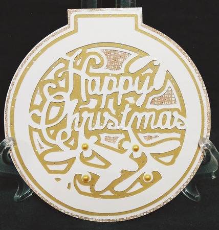 Happy Christmas bauble card by Suzi Cooper