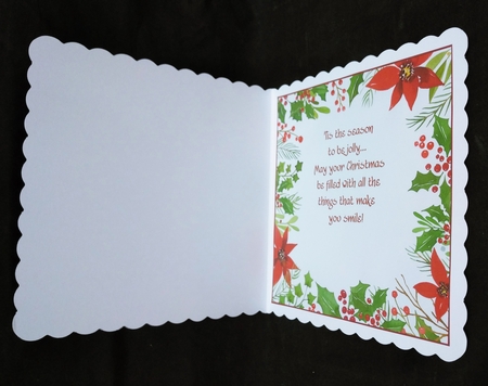 7 x 7 CHRISTMAS POINSETTIA INSERTS by Suzi Cooper