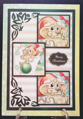 Running For Christmas Three Square Quick Card by Suzi Cooper