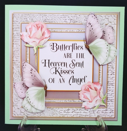 Beautiful Butterfly Kisses 7x7 Quick Card by Suzi Cooper