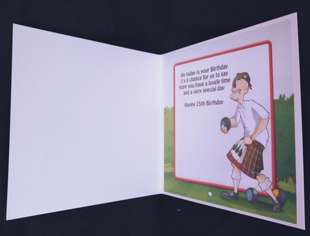Scottish Bowling Dude 8x8 Insert by Suzi Cooper