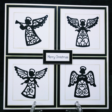 Christmas Angels Quad Frame 8x8 by Suzi Cooper