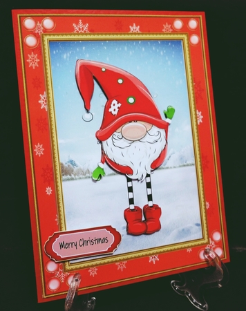 Gorgeous Santas Helper In Red Snowflake Frame by Suzi Cooper