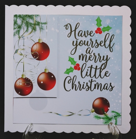 Christmas Baubles 8x8 card sheet by Suzi Cooper