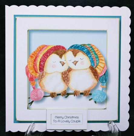 Merry Christmas To A Lovely Couple 8x8 by Suzi Cooper