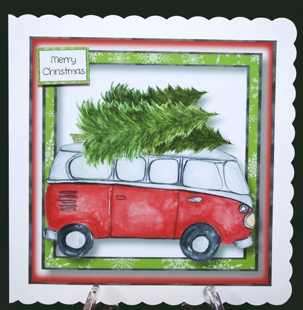 The VW Van At Christmas - Male 8x8 by Suzi Cooper