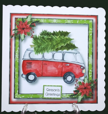 The VW Van At Christmas 8x8 by Suzi Cooper