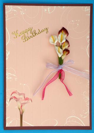 Cala Lily Swirl Card Base by Suzi Cooper